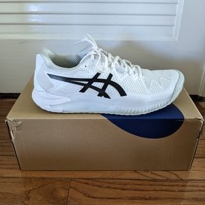 Asics Gel-Resolution 8 Women's Tennis Shoes Size 8 White/Black